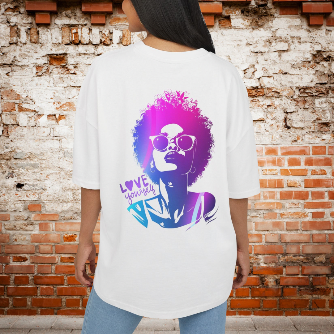 OVERSIZED BOX SHIRT STATEMENT – LOVE YOURSELF | UNISEX T-SHIRT MIT PRINT